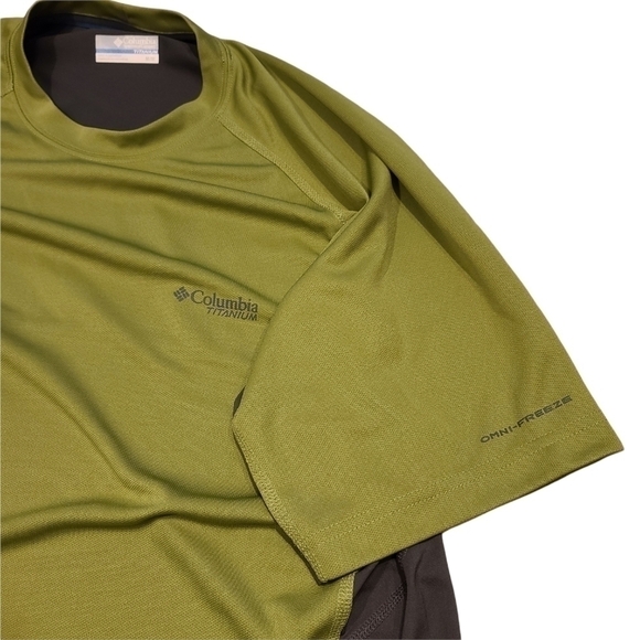 𝅺columbia TITANIUM OMNI-WICK Short Sleeve T-Shirt Men's Athletic Activewear - Picture 4 of 8